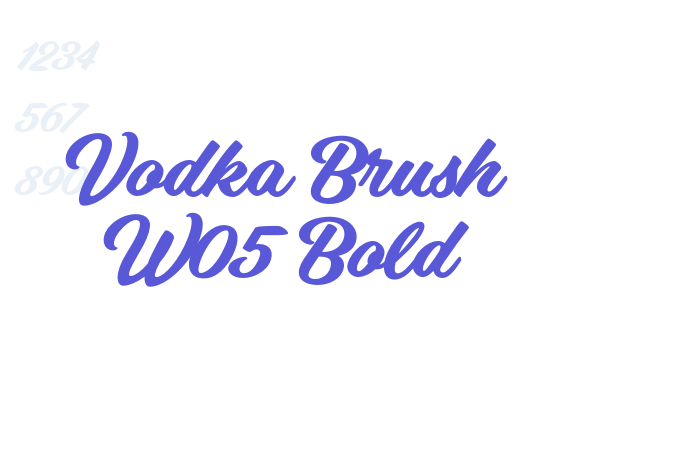 Vodka Brush W05 Bold font free