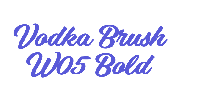 Vodka Brush W05 Bold Font