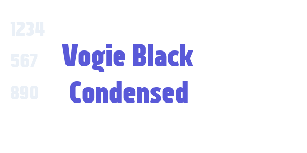 Vogie Black Condensed font