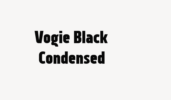 Vogie Black Condensed Font