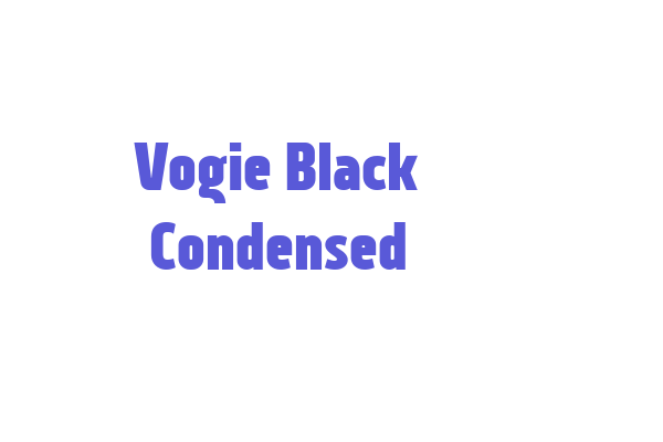 Vogie Black Condensed Font