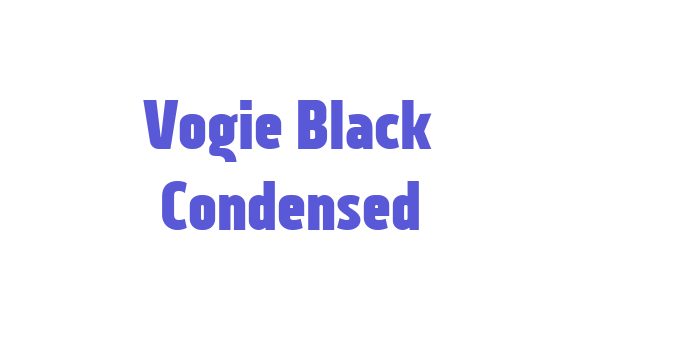 Vogie Black Condensed Font Download