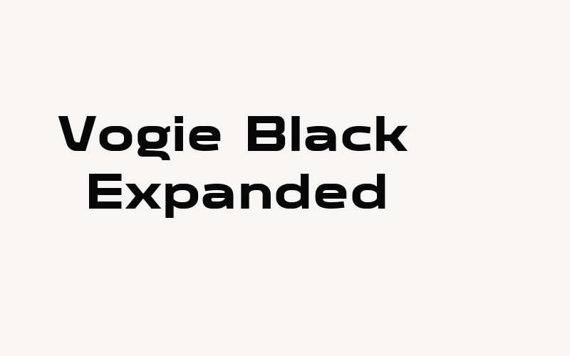 Vogie Black Expanded Font