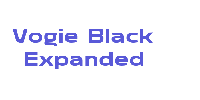 Vogie Black Expanded Font Download