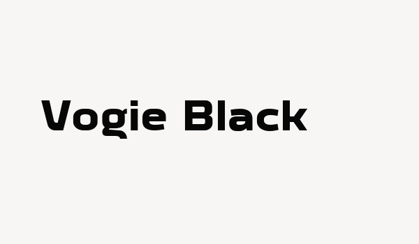 Vogie Black Font