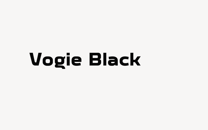 Vogie Black Font