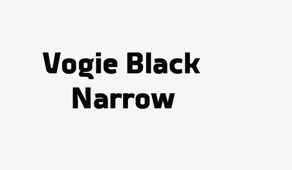 Vogie Black Narrow Font