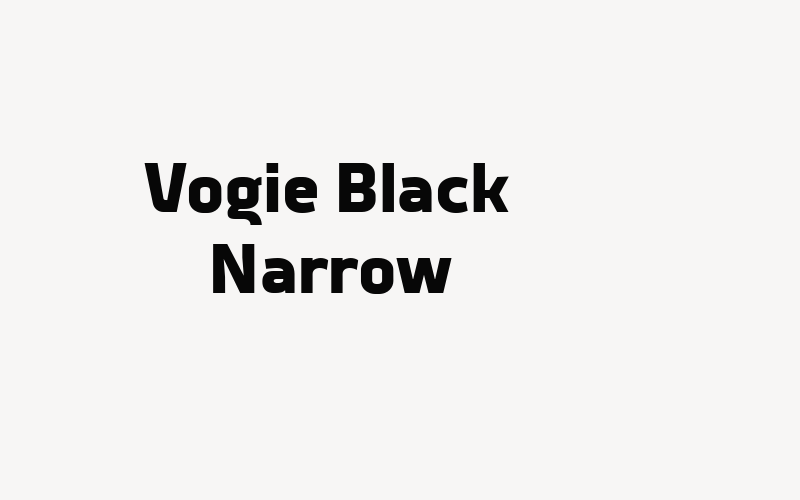 Vogie Black Narrow Font