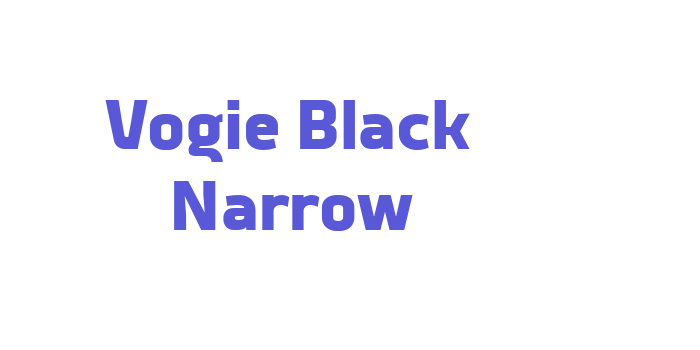 Vogie Black Narrow Font Download