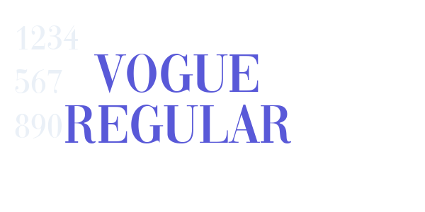 Vogue Regular font free