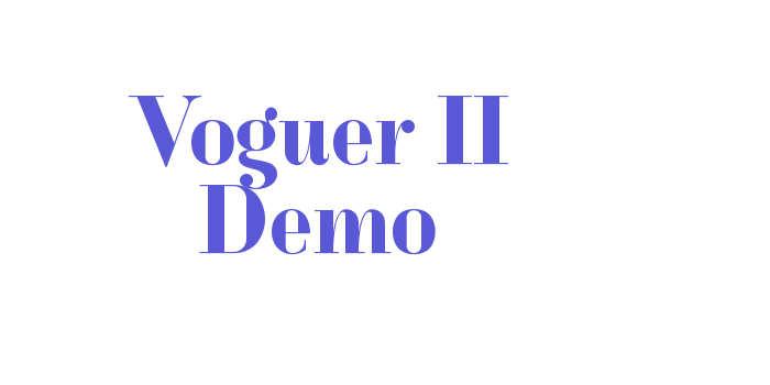 Voguer II Demo Font Download