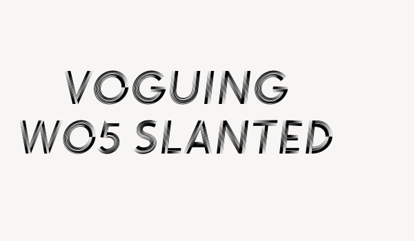 Voguing W05 Slanted Font