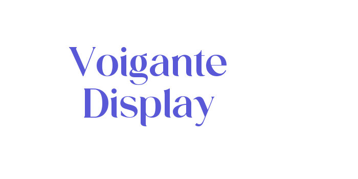 Voigante Display Font Download