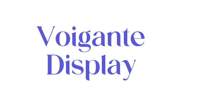 Voigante Display Font