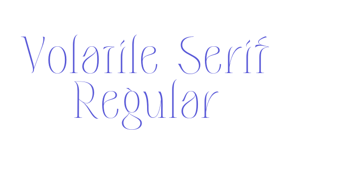 Volatile Serif Regular Font