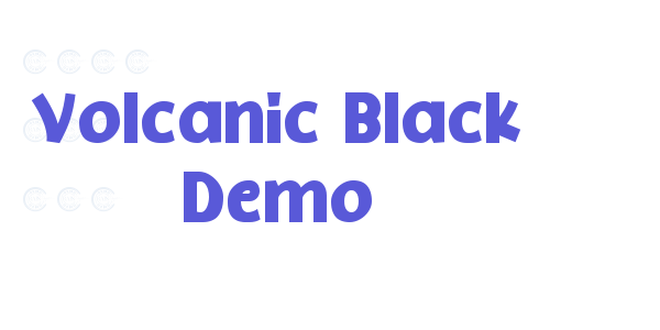 Volcanic Black Demo font