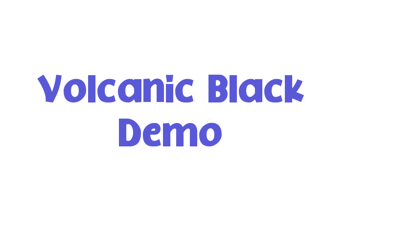 Volcanic Black Demo Font