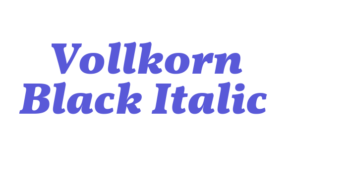 Vollkorn Black Italic Font Download