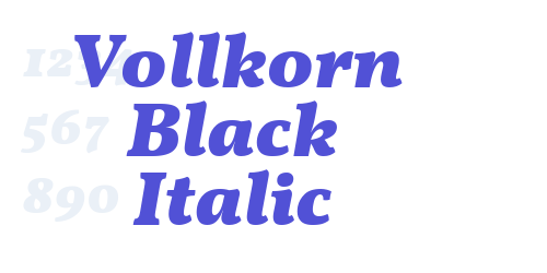 Vollkorn Black Italic