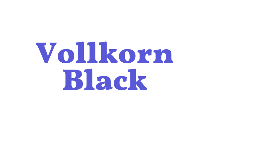 Vollkorn Black Font