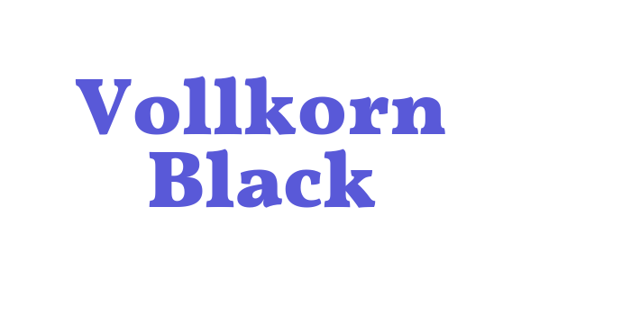 Vollkorn Black Font Download