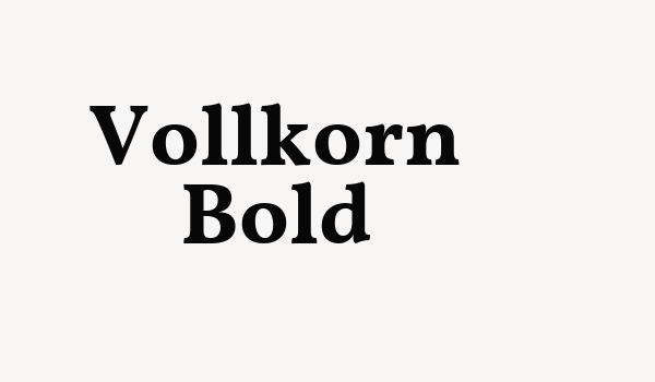 Vollkorn Bold Font