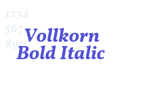 Vollkorn Bold Italic Font Download