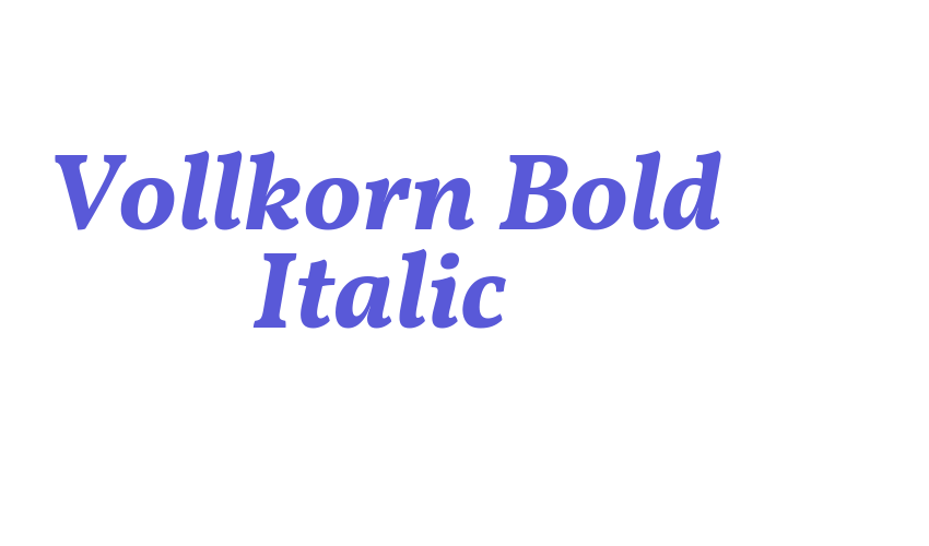 Vollkorn Bold Italic Font