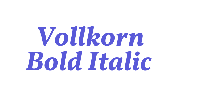 Vollkorn Bold Italic Font Download