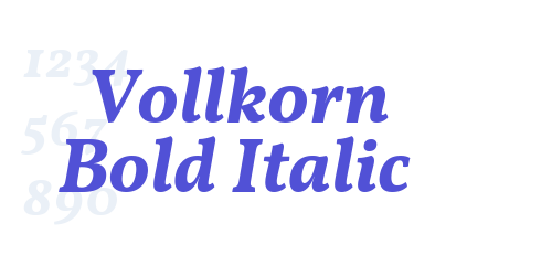 Vollkorn Bold Italic