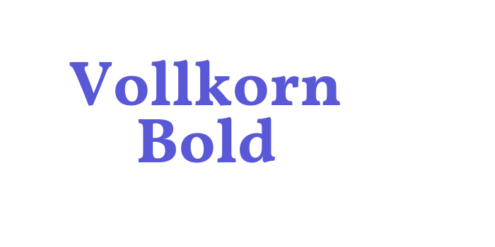 Vollkorn Bold Font Download