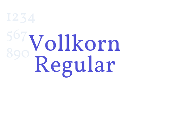 Vollkorn Regular Font Download