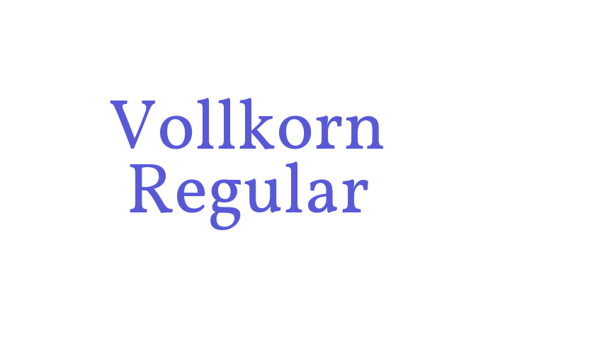 Vollkorn Regular Font