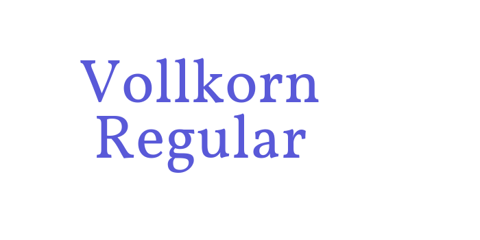 Vollkorn Regular Font Download