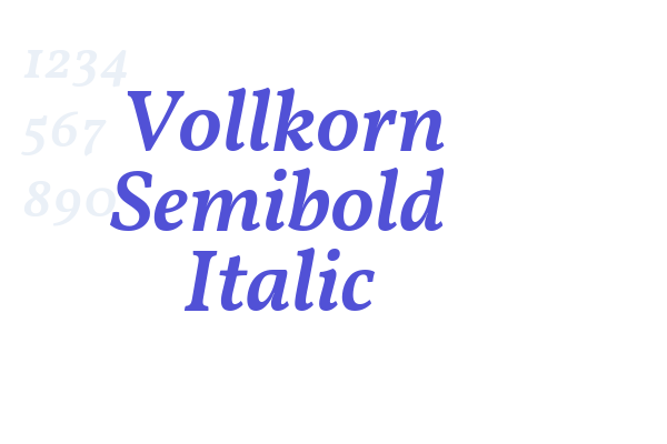 Vollkorn Semibold Italic Font Download