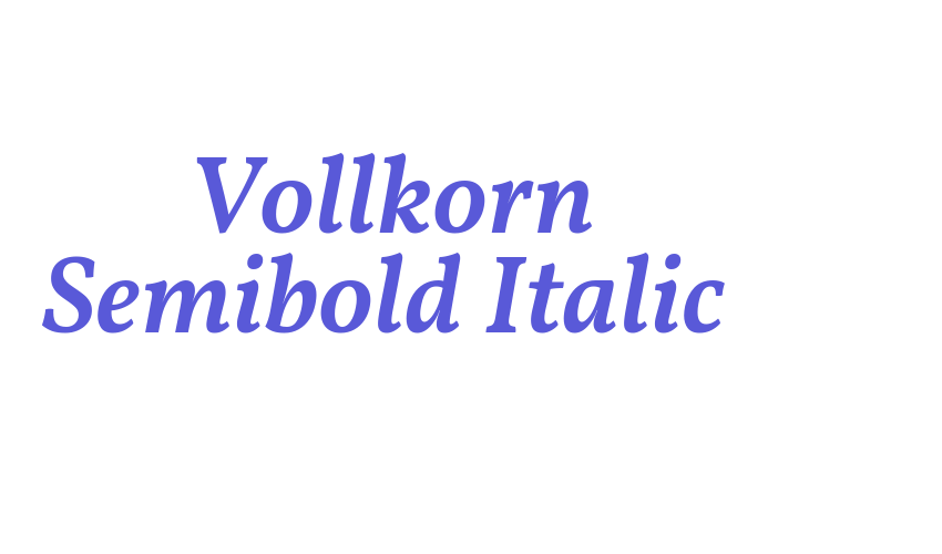 Vollkorn Semibold Italic Font