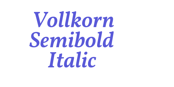 Vollkorn Semibold Italic Font Download