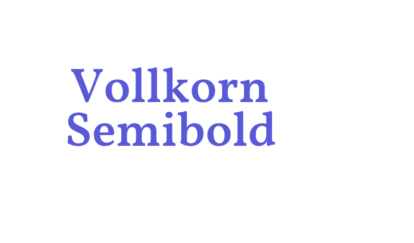 Vollkorn Semibold Font