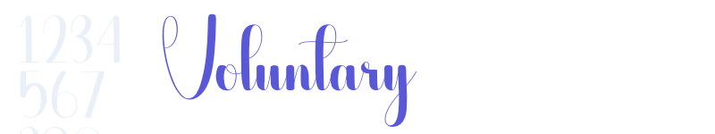 Voluntary-related font