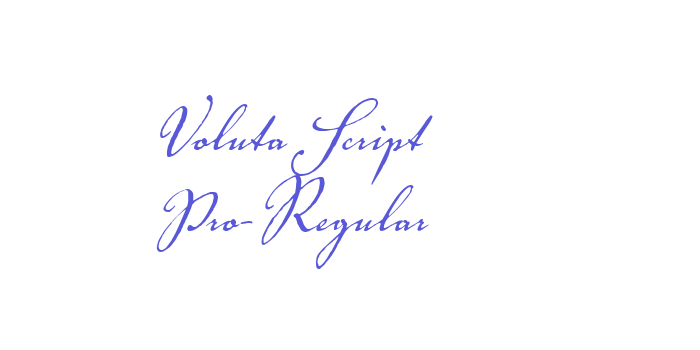 Voluta Script Pro-Regular Font Download