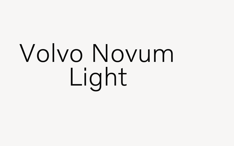 Volvo Novum Light Font