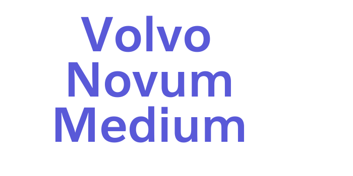 Volvo Novum Medium Font