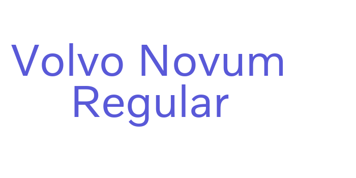 Volvo Novum Regular Font Download