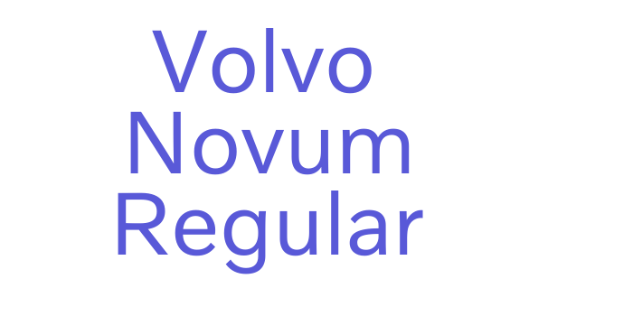 Volvo Novum Regular Font