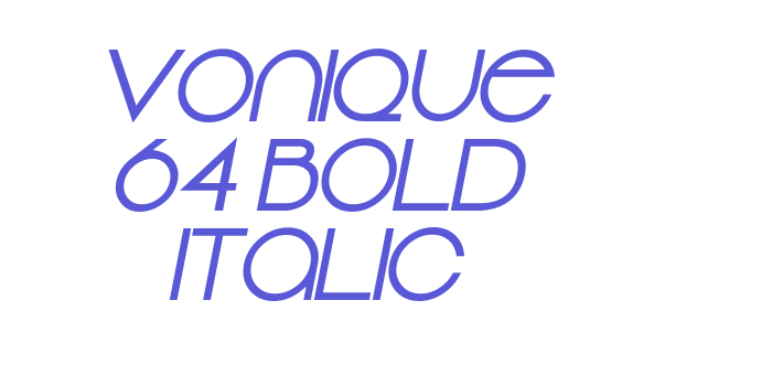 Vonique 64 Bold Italic Font Download