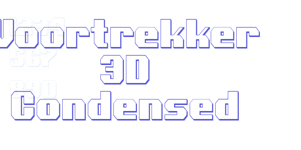 Voortrekker 3D Condensed font free