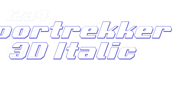 Voortrekker 3D Italic font free