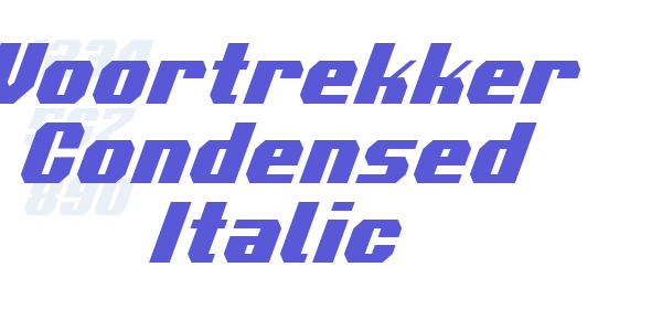 Voortrekker Condensed Italic font free