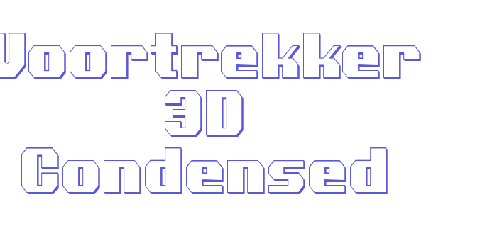 Voortrekker 3D Condensed Font Download