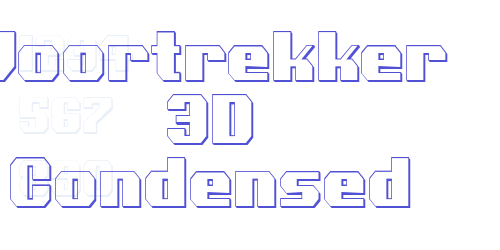 Voortrekker 3D Condensed-font-download